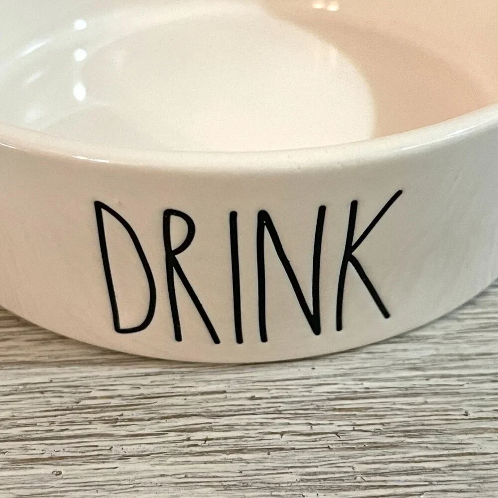 New Rae Dunn Drink Water Food Dish Pets Cats Dogs Artisan Collection